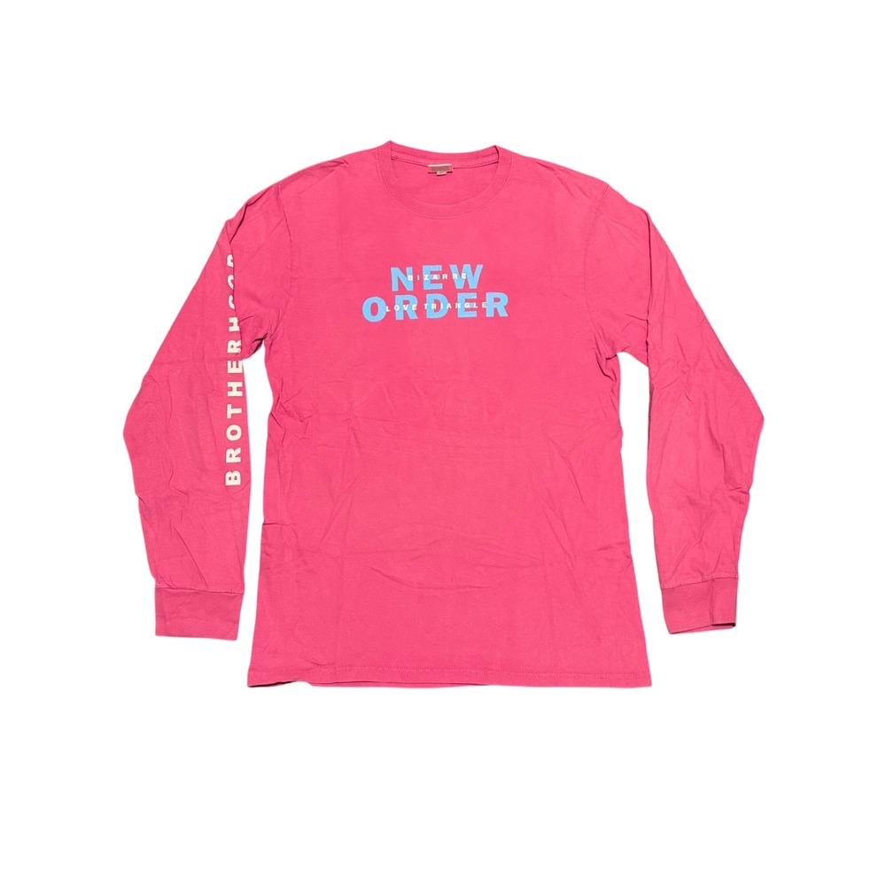 Noah New Order Bizarre Love Triangle Long Sleeve T-Shirt Pink Mens Medium